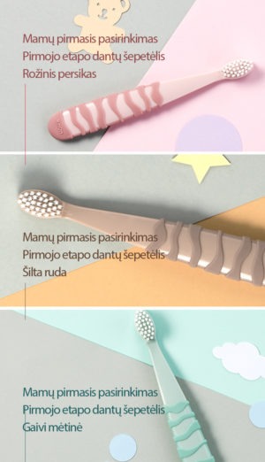II etapo K-MOM Vaikiški dantų šepetėliai (nuo 24 mėn. iki 12 metų)