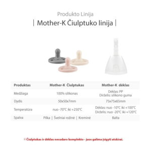 Mother-K ČIULPTUKAI, komplektai ir čiulptuko dėklas