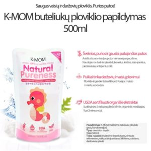 K-MOM maitinimo buteliukų, vaisių ir daržovių ploviklis (putų konsistensijos)