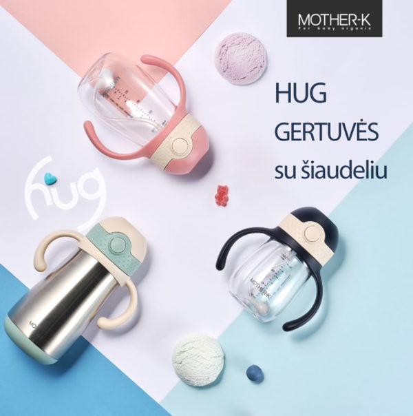 Mother-K HUG gertuvė su šiaudeliu