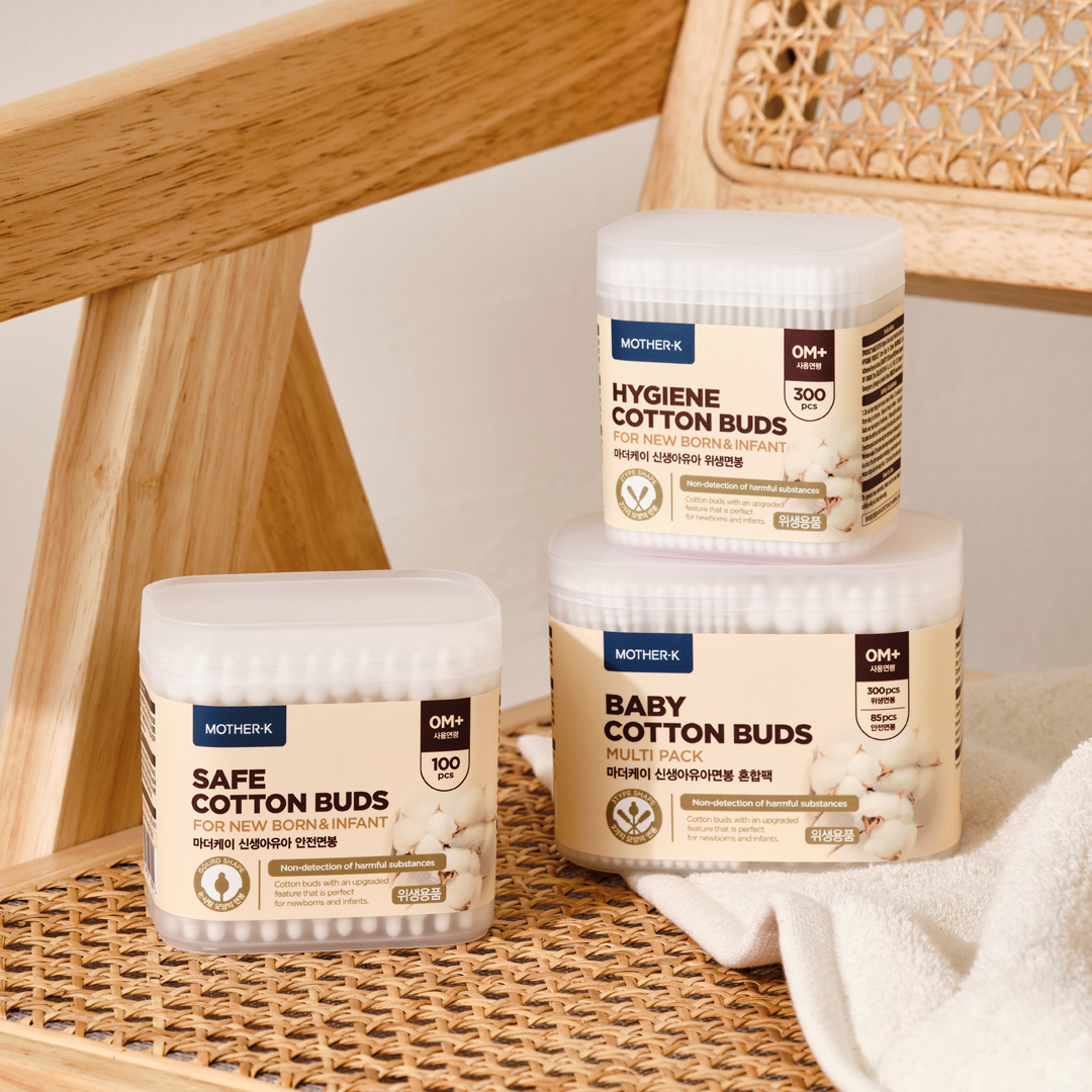 Mother-K medvilniniai krapštukai su popieriniu pagaliuku