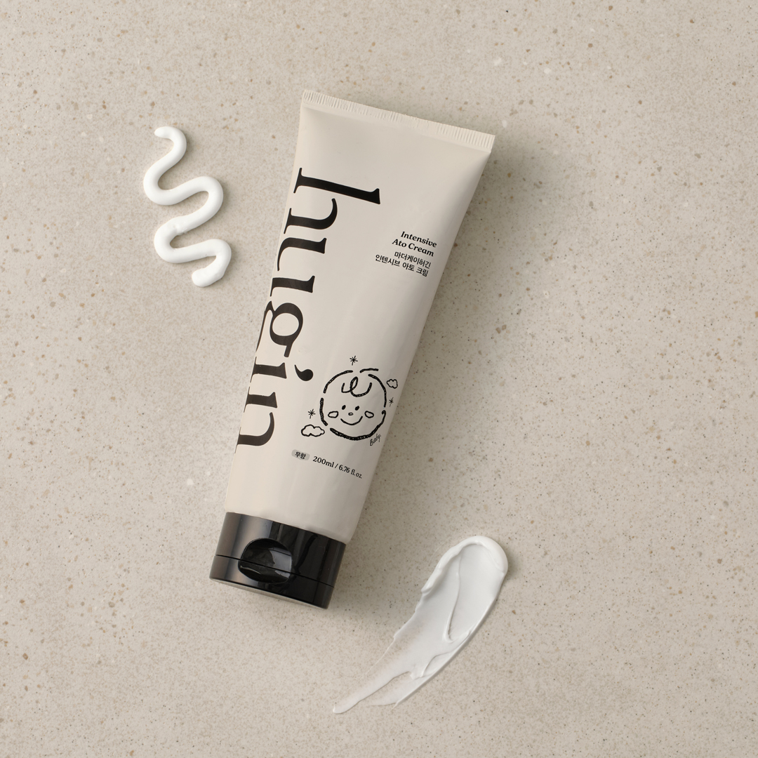 hug'in by Mother-K intensyviai drėkinantis kūno sviestas kūdikiams ir vaikams, 200 ml.