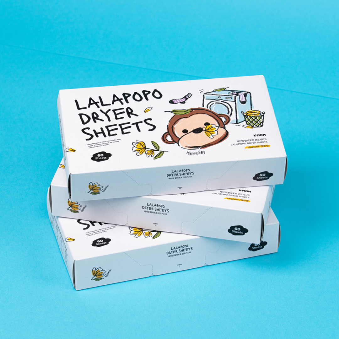 K-MOM Lalapopo skalbinių džiovyklės servetėlės "Magnolia", 60 vnt.