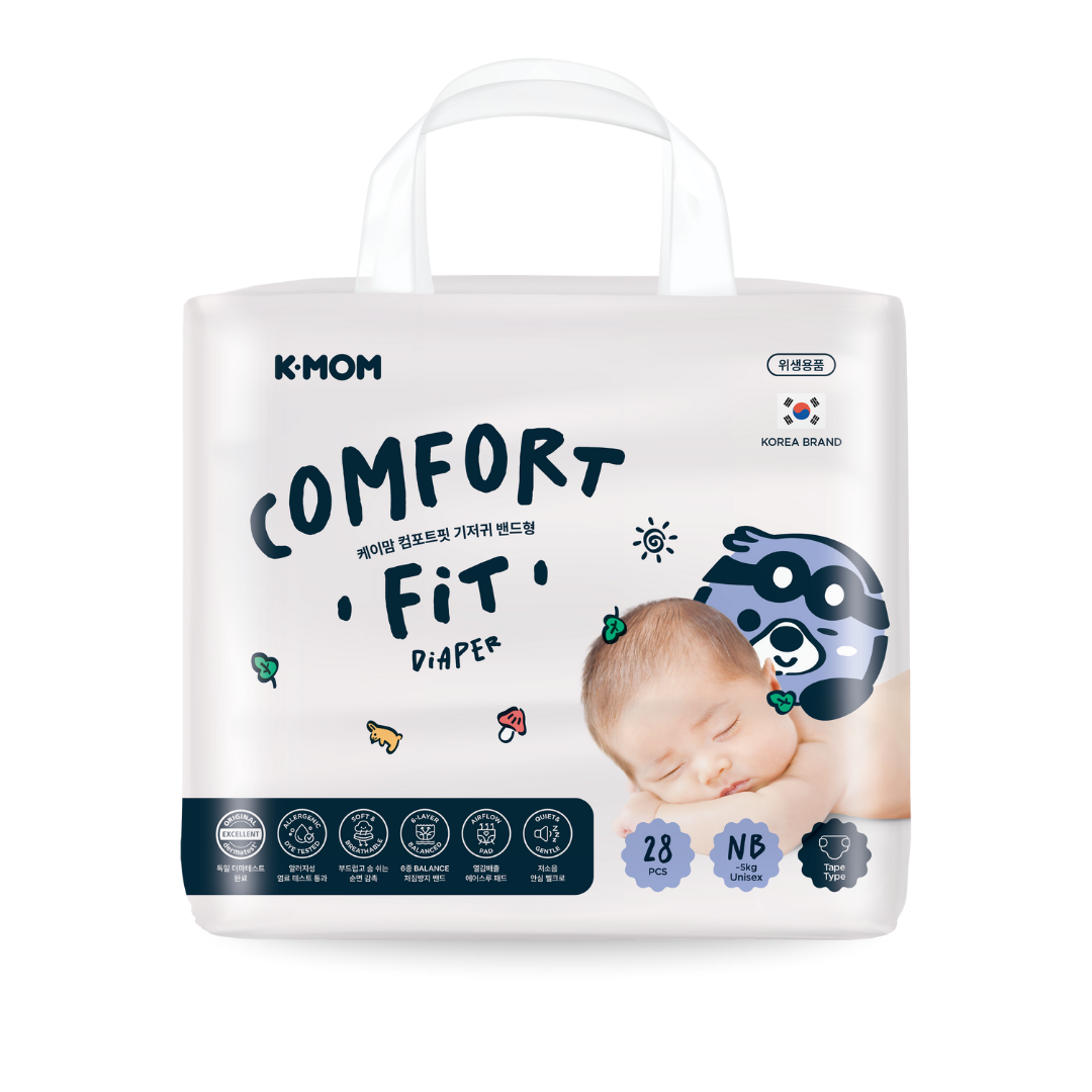 K-MOM "Comfort Fit" sauskelnės NEWBORN dydis (iki 5 kg), 28 vnt