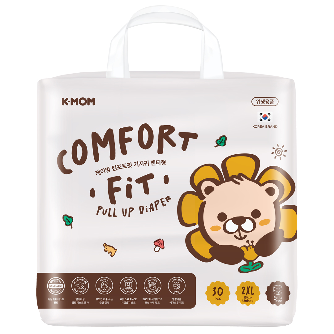 K-MOM "Comfort Fit" sauskelnės-kelnaitės 2XL dydis (nuo 15 kg), 30 vnt